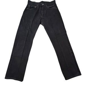 Levi’s 501 Y2K‎ Vintage Men's Black Straight Jeans 31/30 Indie Sleeze Button Fly